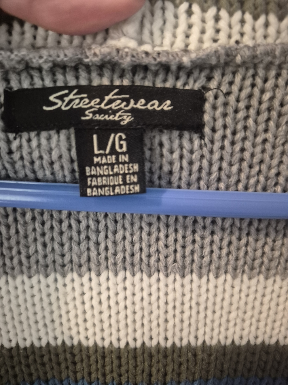 Streetwear Society Hooded Striped Belted Cardigan Sweater L 22” PTP Boho - Picture 5 of 7
